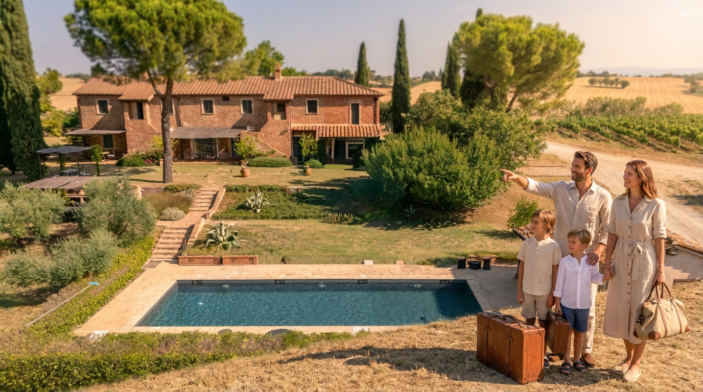 Il giardino e l'uliveto del casale